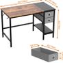 Computer Desk, Office Work Desk for student and worker, Writing Desk with drawer and Headphone Hook, Laptop Table with shelves, Modern Style Desks for Bedroom, Home, Office 100x50x75cm (FREE POSTAGE) Image 4