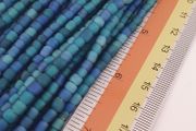 Antique Venetian Light Dark Blue 5-6mm Beads Strands Necklace