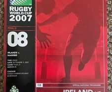 2007 Ireland v Namibia - Rugby World Cup Pool D Programme