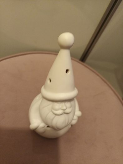 White ceramic christmas LED santa from Carraig Donn