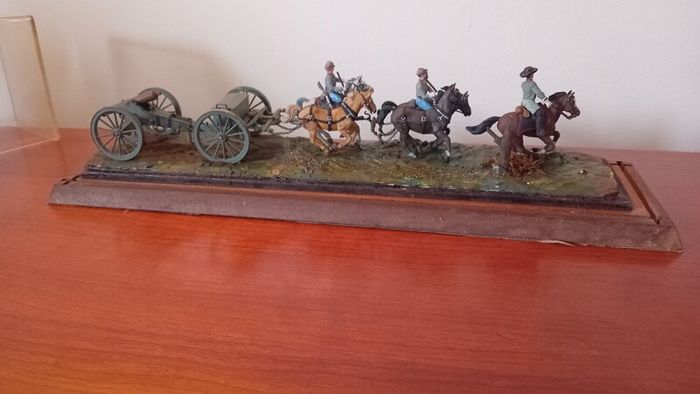 American Civil War,Artillery Diorama in Display case