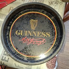 Vintage Large Metal Guinness Bar Advertisement Serving Tray Iconic Guinness Harp Logo Postage Available or Collection