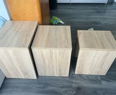 3 oak tables (different sizes)