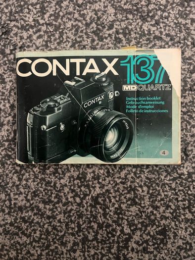 Contax 137 MD Quartz Camera with Accessories (see description)