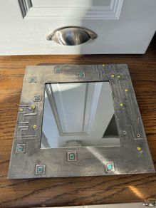 Handcrafted Pewter Square Mirror