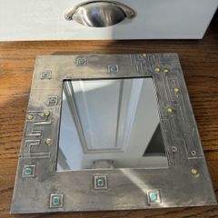 Handcrafted Pewter Square Mirror