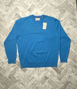 BNWT Bugatti Mens Finest Cotton V-Neck Knitted Jumper Size 2XL