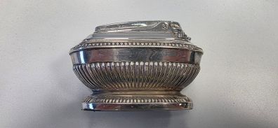 Vintage 1950s Ronson Queen Anne Silver Plated Table Lighter (Made in England)