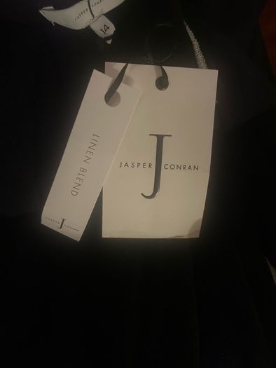 Jasper Conran Navy & White Linen Blend Cape