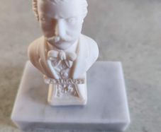 French Beethoven & Strauss Mini-Busts on marble plinth.