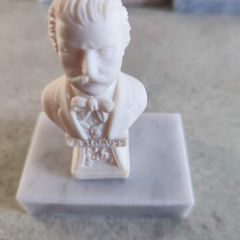 French Beethoven & Strauss Mini-Busts on marble plinth.