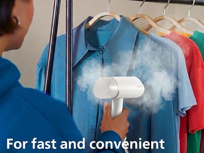 3000 Series Handheld Steamer, Compact and Foldable, 1000W Power, Up to 20g/min Steam, Ready in 30 Seconds, Safe for All Fabrics, No Ironing Board Needed