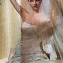Beautiful duchess stain hand embroidered wedding dress Image 3