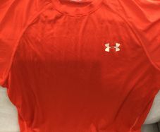 Under armour mens orange top medium m