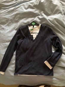 New with tags Benetton long sleeve tshirt and fine knit jumper
