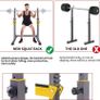 _Squat Rack Adjustable Multi-Function Barbell Rack Dip Stand Gym Family Fitness Lifting Bench Press Push up Strength Training Dumbbell Rack Image 3