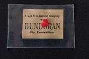 Ireland Railway Company Vintage Luggage Label - S. L. And  N. C.
