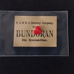 Ireland Railway Company Vintage Luggage Label - S. L. And  N. C.