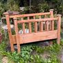 Antique pine bed ends and iron rails Image 2