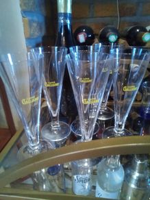 Galliano Italian Liqueur Fluted Glasses, Set Of 6, "Caffe Galliano" Glasses