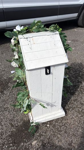 White Wedding Post Box