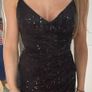 Gorgeous black ball gown with sequins and side slit Image 2