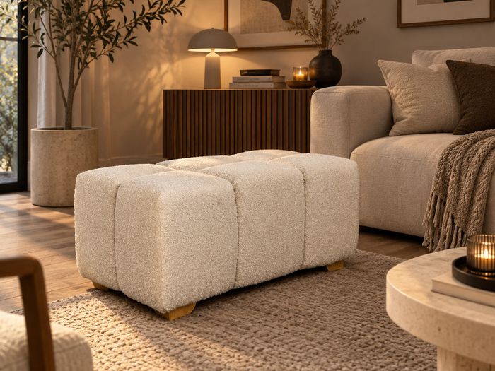 Elegant bubble pouffe ottoman 90x50