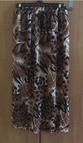 Leopard print see through skirt