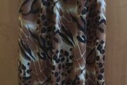Leopard print see through skirt