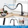 Stainless steel kitchen tap black. Image 4