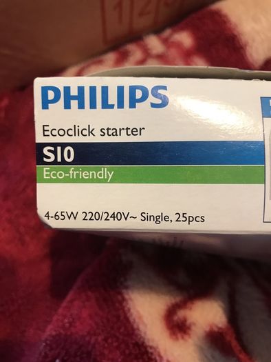 Starter for fluorescent bulbs S10 4-65W - Philips