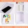 3 Tier Bathroom Storage Cabinet, Freestanding Organizer with Doors, White Waterproof Storage Floor Cabinet for Bedroom, Toilet, Living Room, Kitchen, Balcony, Office Image 5