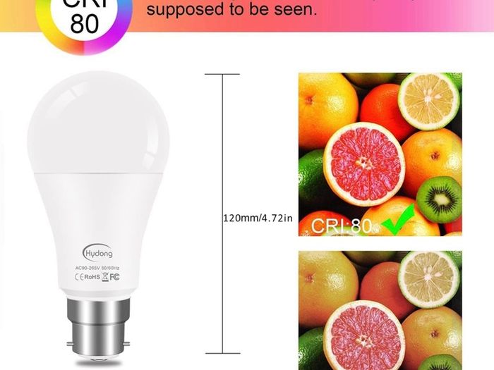 Colour Changing Bulb B22 10W, RGBW LED Bulb Lighting with 21 Key Remote Control, Dual Function, 12 Colour Choices for Home Decoration Bar Party KTV Stage