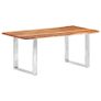 Dining Table with Live Edges Solid Acacia Wood 200 cm 3.8 cm Image 9