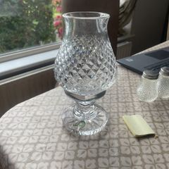 waterford crystal tea light holder with etching