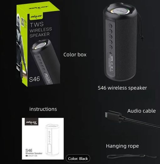 Portable Wireless Speaker S46, New, unopened.