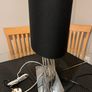 Elegant Black & Silver Table Lamp Image 7