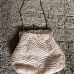 Cream Beaded Purse