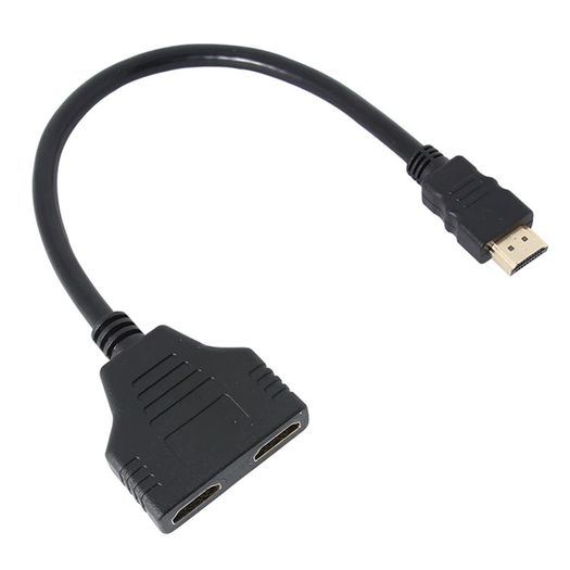 HDMI 4K@60Hz (Male) to 2xHDMI (Female) Splitter Extension Gold Plated Cable Adapter (Brand New/Warranty)