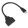 HDMI 4K@60Hz (Male) to 2xHDMI (Female) Splitter Extension Gold Plated Cable Adapter (Brand New/Warranty) Image 4