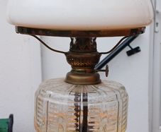 Classic vintage kerosene oil lamp