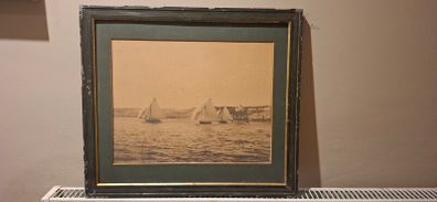 Old Maritime Picture of Yacht's racing in Cobh