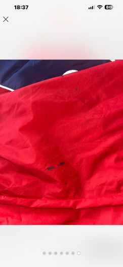 Vintage Adidas Trefoil windbreaker jacket - red and navy
