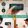 Laser Measure Device,OGETO Laser Distance Meter IP54 Portable Digital Measure Tool Range Finder with Bubble Levels and Large LCD Backlit Image 3
