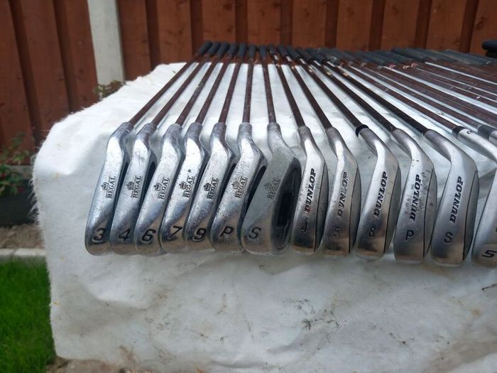 A selection of Golf clubs. Right handed clubs