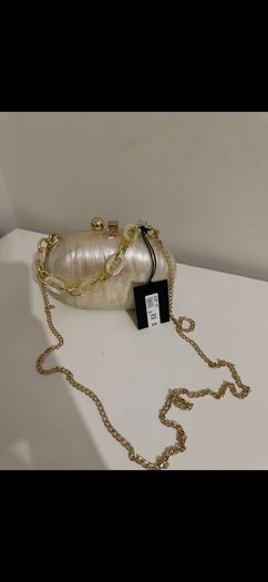 River island Marble hard shell clutch bag