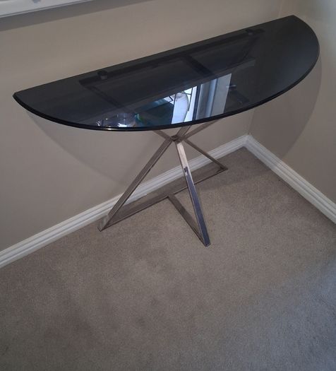 Demilune console table