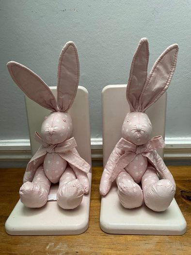 Pink rabbit bookends x 2 from Next