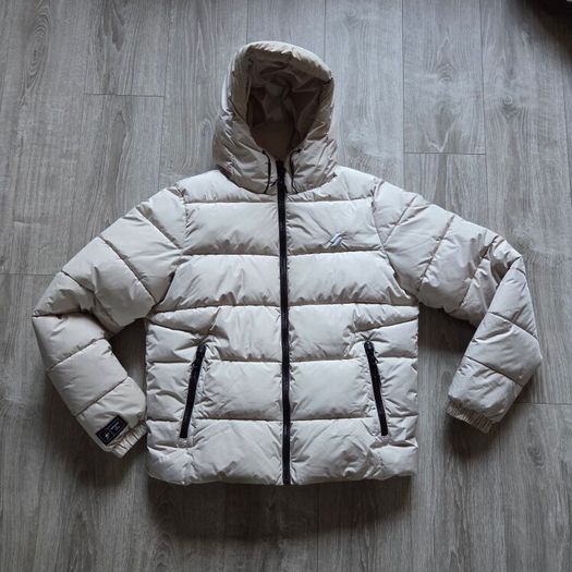 As new SUPERDRY Beige  Hooded Sports Puffer Jacket