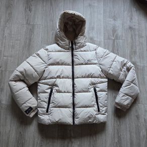 As new SUPERDRY Beige  Hooded Sports Puffer Jacket